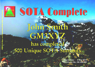 SOTA Complete Award
